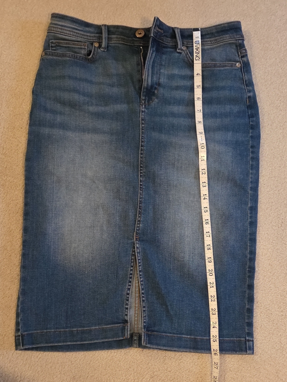 J. Jill Blue Denim Skirt